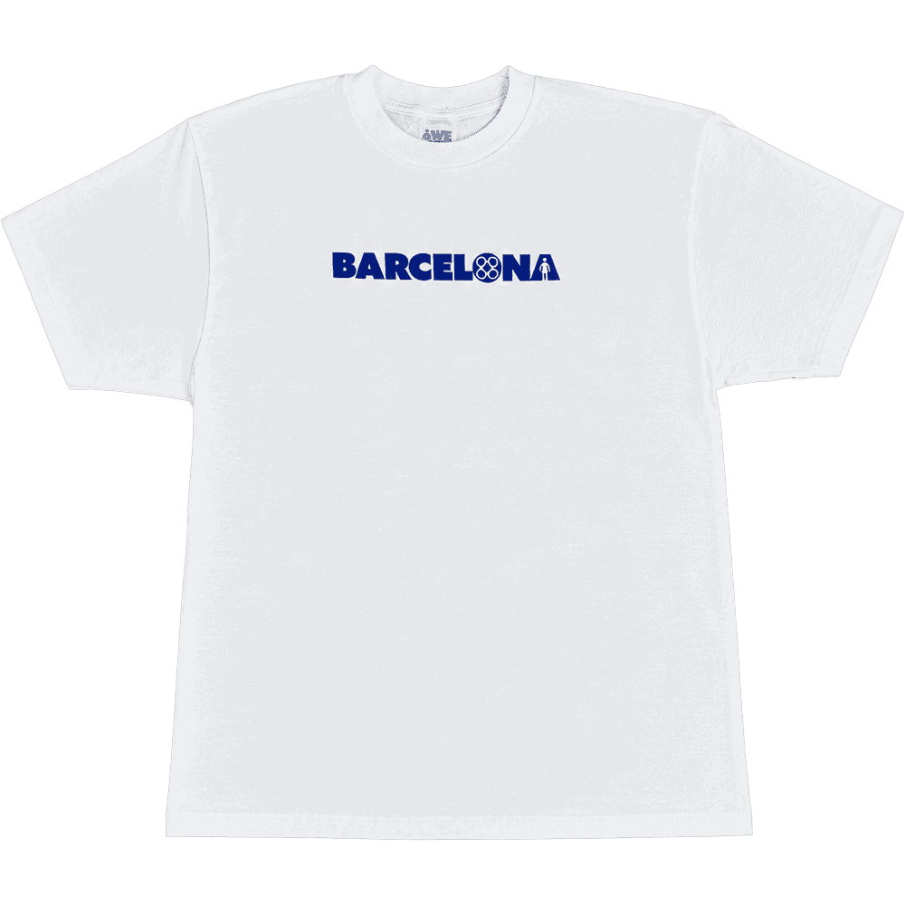 girl tee shirt amigos we og barcelona (white) girl tee shirt amigos we og barcelona (white)