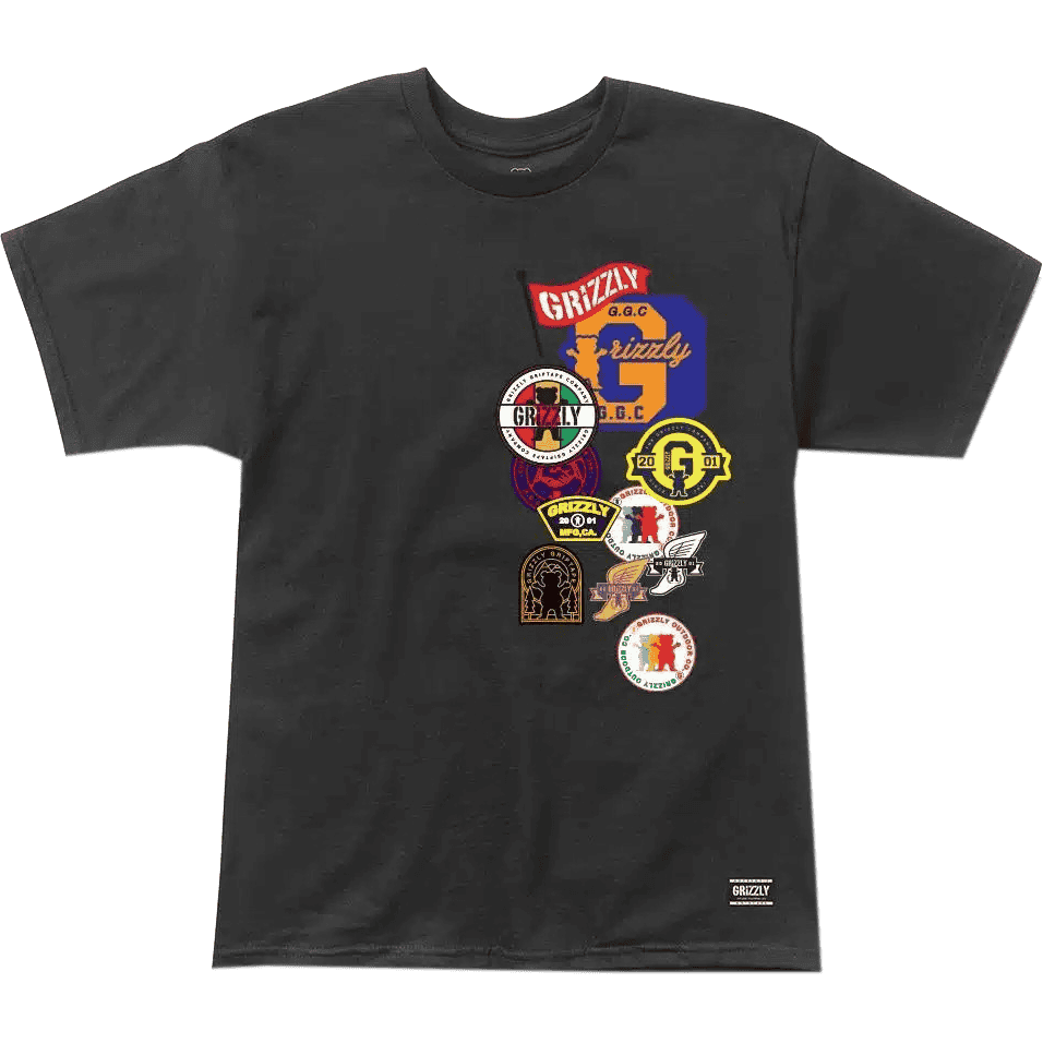 grizzly tee shirt patchwork (black) grizzly tee shirt patchwork (black)