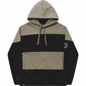 hélas sweatshirt hood robby (washed khaki green/black)