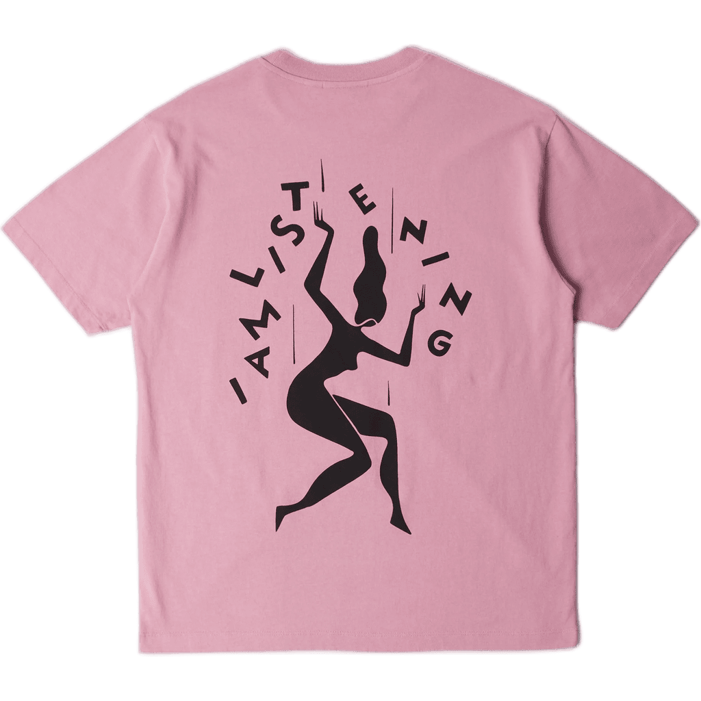 parra tee shirt not listening (pink)