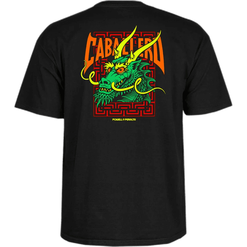 powell peralta tee shirt steve caballero street dragon (black) powell peralta tee shirt steve caballero street dragon (black)