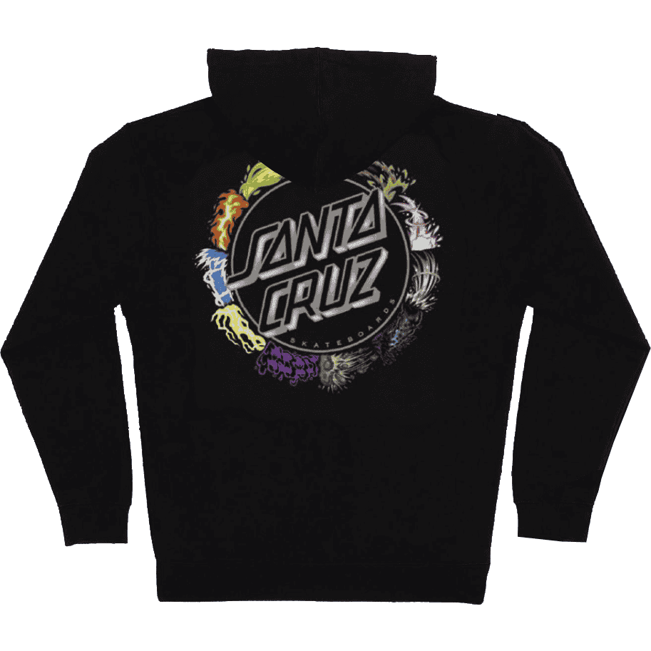 santa cruz sweatshirt pokémon tcg hood power dot (black) santa cruz sweatshirt pokémon tcg hood power dot (black)