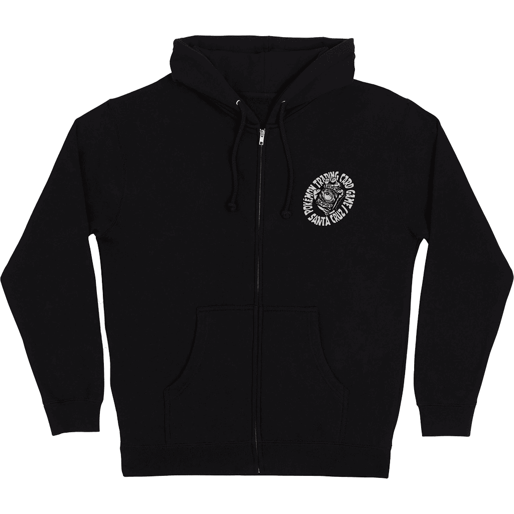 santa cruz sweatshirt pokémon tcg hooded zip hand (black) santa cruz sweatshirt pokémon tcg hooded zip hand (black)